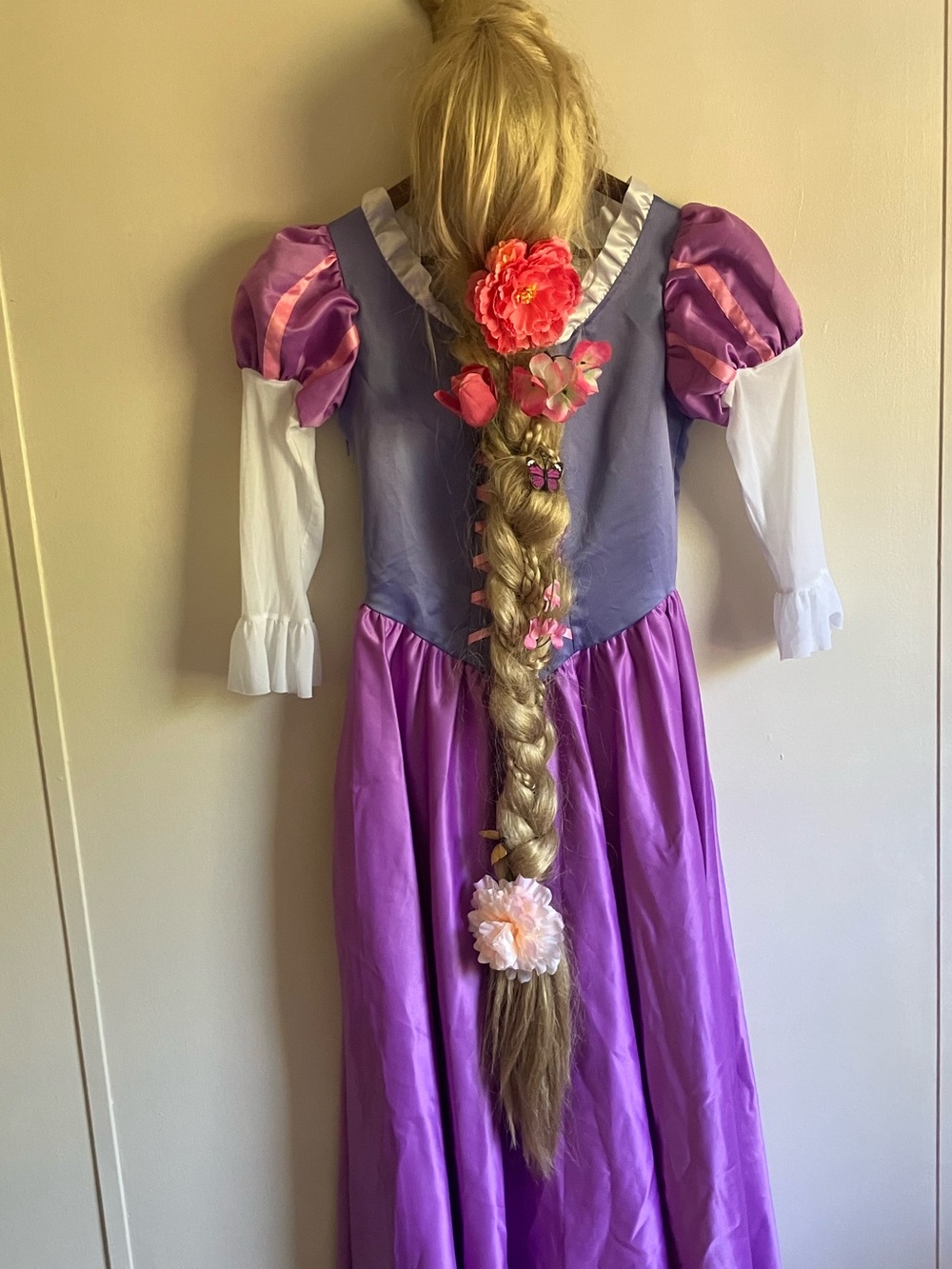 Tangled Adult Costume Dress W/ Wig